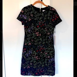 NWT Black velvet shift dress - Calvin Klein